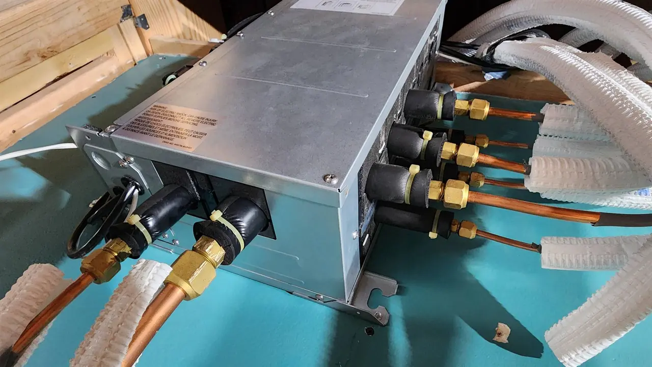 Ductless heat pump installation